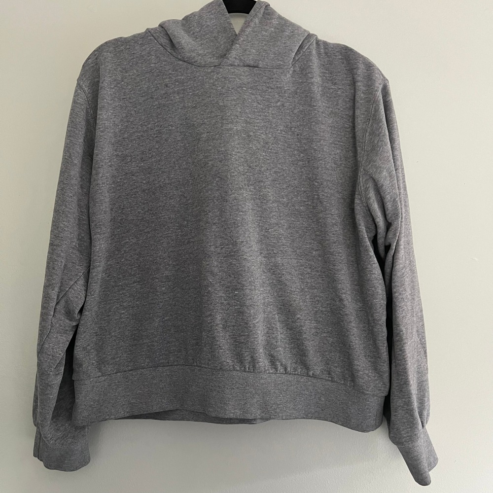HM Basics Mens Medium Grey Heathered Pullover Hoodie Sweatshirt casual basic‎